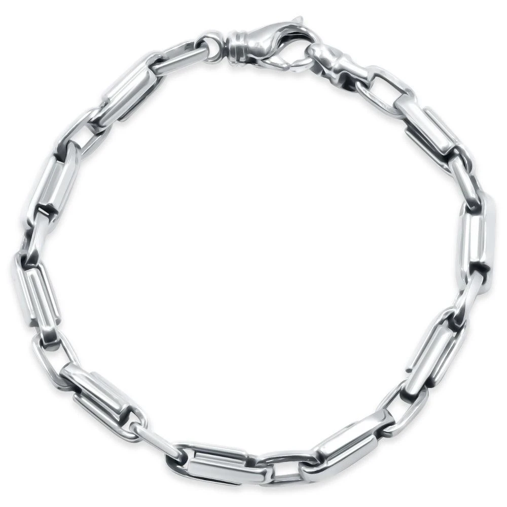 商品Pompeii3|Men's 14k Gold (23gram) or Platinum (37gram) 5mm Link Bracelet 8.5",价格¥22994,第1张图片