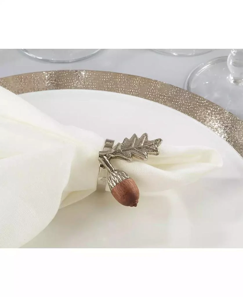 商品Saro Lifestyle|Acorn Design Napkin Ring, Set of 4,价格¥370,第2张图片详细描述