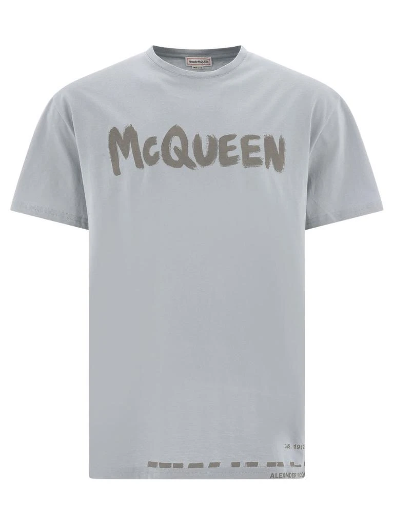 商品Alexander McQueen|Alexander McQueen Logo Printed Crewneck T-Shirt,价格¥1368,第1张图片