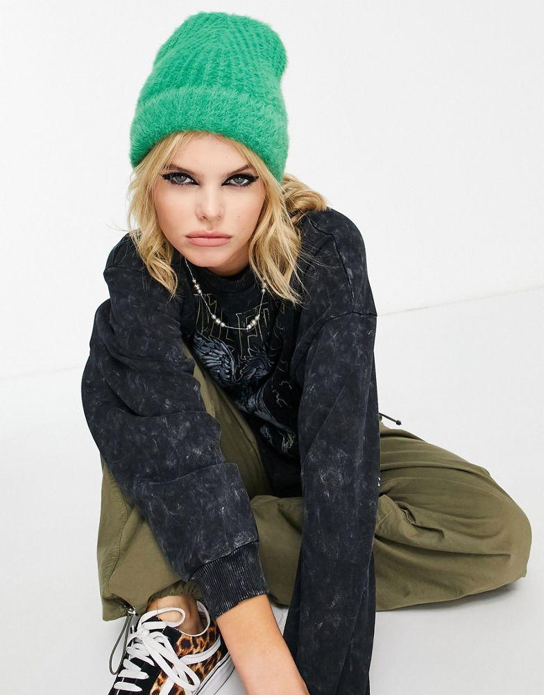 商品Topshop|Topshop supersoft beanie in green,价格¥106,第1张图片