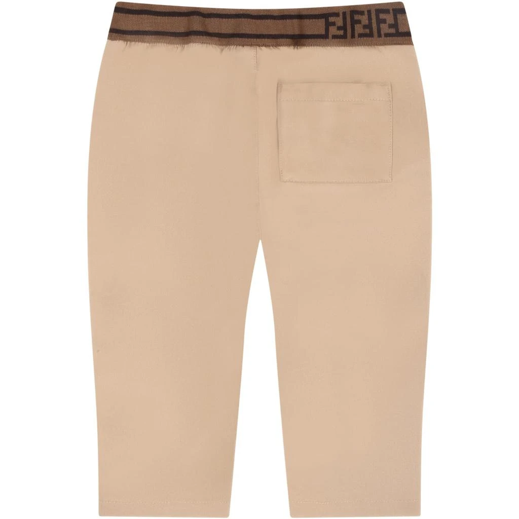 商品Fendi|Beige Trousers For Baby Boy With Ff,价格¥2628,第2张图片详细描述