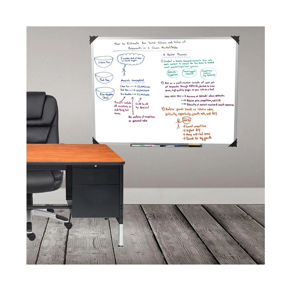 商品Mind Reader|36" x 48" Magnetic Dry Erase White Board,价格¥819,第5张图片详细描述