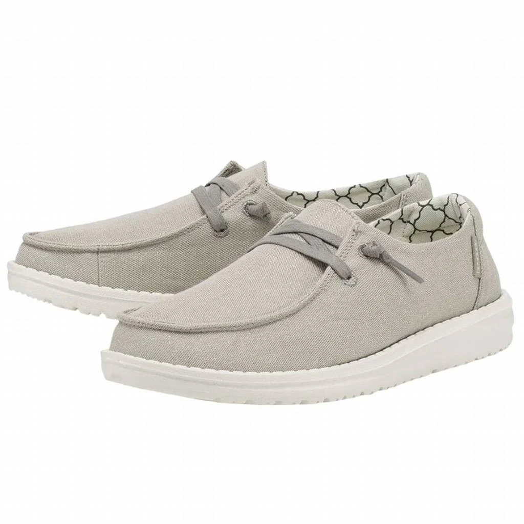 商品Hey Dude|Women's Wendy Sparkling Slip On Shoes In Pearl Grey,价格¥197,第2张图片详细描述