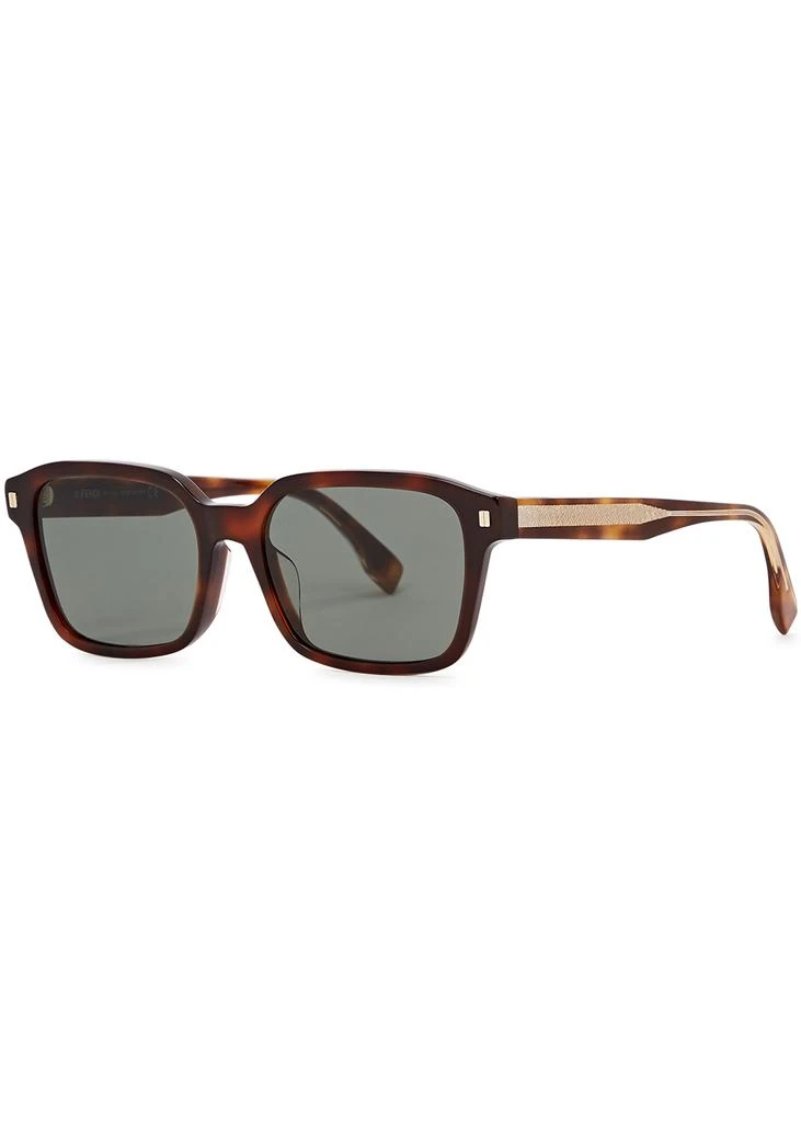 商品Fendi|Tortoiseshell rectangle-frame sunglasses,价格¥2434,第1张图片