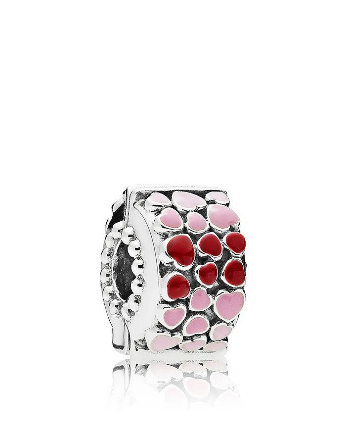 商品PANDORA|Sterling Silver & Enamel Burst of Love Heart Clip,价格¥193,第1张图片