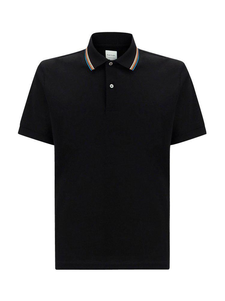 商品Paul Smith|PS Paul Smith Rainbow Stripe-Trim Polo Shirt,价格¥1659,第1张图片