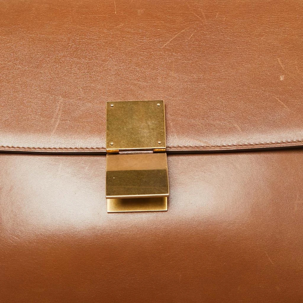 商品[二手商品] Celine|Celine Brown Leather Large Classic Box Shoulder Bag,价格¥5217,第5张图片详细描述