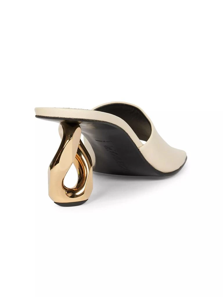 商品JW Anderson|Chain-Heel Leather Mules,价格¥2904,第3张图片详细描述