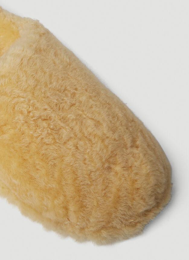 Shearling Slippers in Cream商品第5张图片规格展示