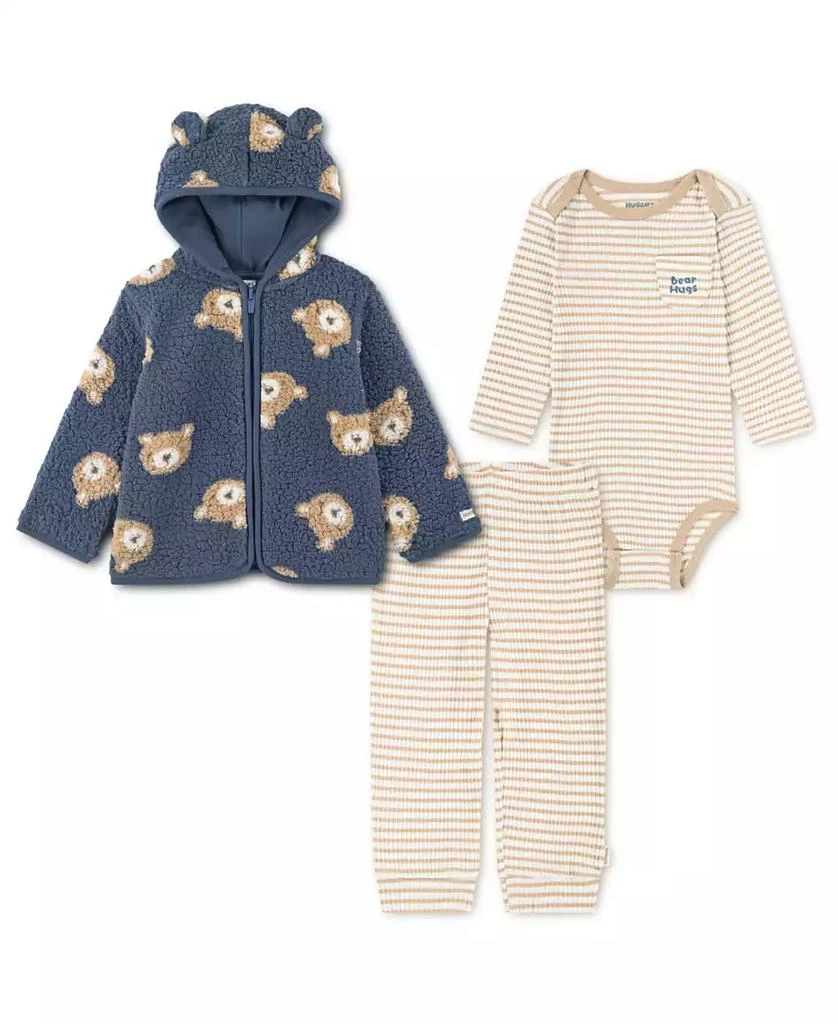 商品Huggies|Baby Boys 3-Piece Bear Hugs Jacket, Bodysuit and Pants Set,价格¥217,第1张图片