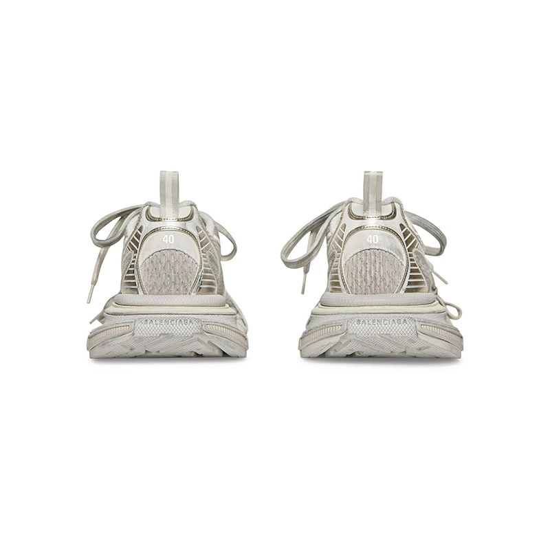 商品Balenciaga|【预售3-7天】巴黎世家23新款 女米银色磨损网布聚氨酯运动鞋734731W3XL49191,价格¥7780,第4张图片详细描述