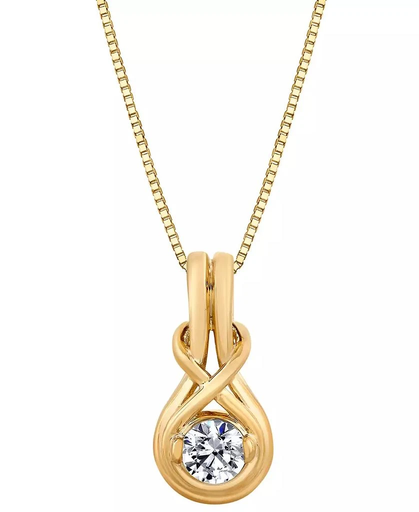 商品Sirena|Diamond Knot 18" Pendant Necklace (1/4 ct. t.w.) in 14k Gold,价格¥15427,第1张图片