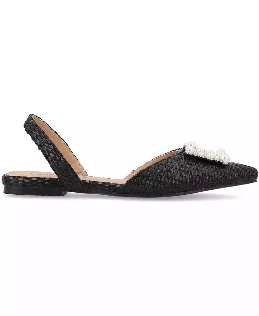 商品Journee Collection|Women's Hannae Embellished Slingback Flats,价格¥378,第2张图片详细描述