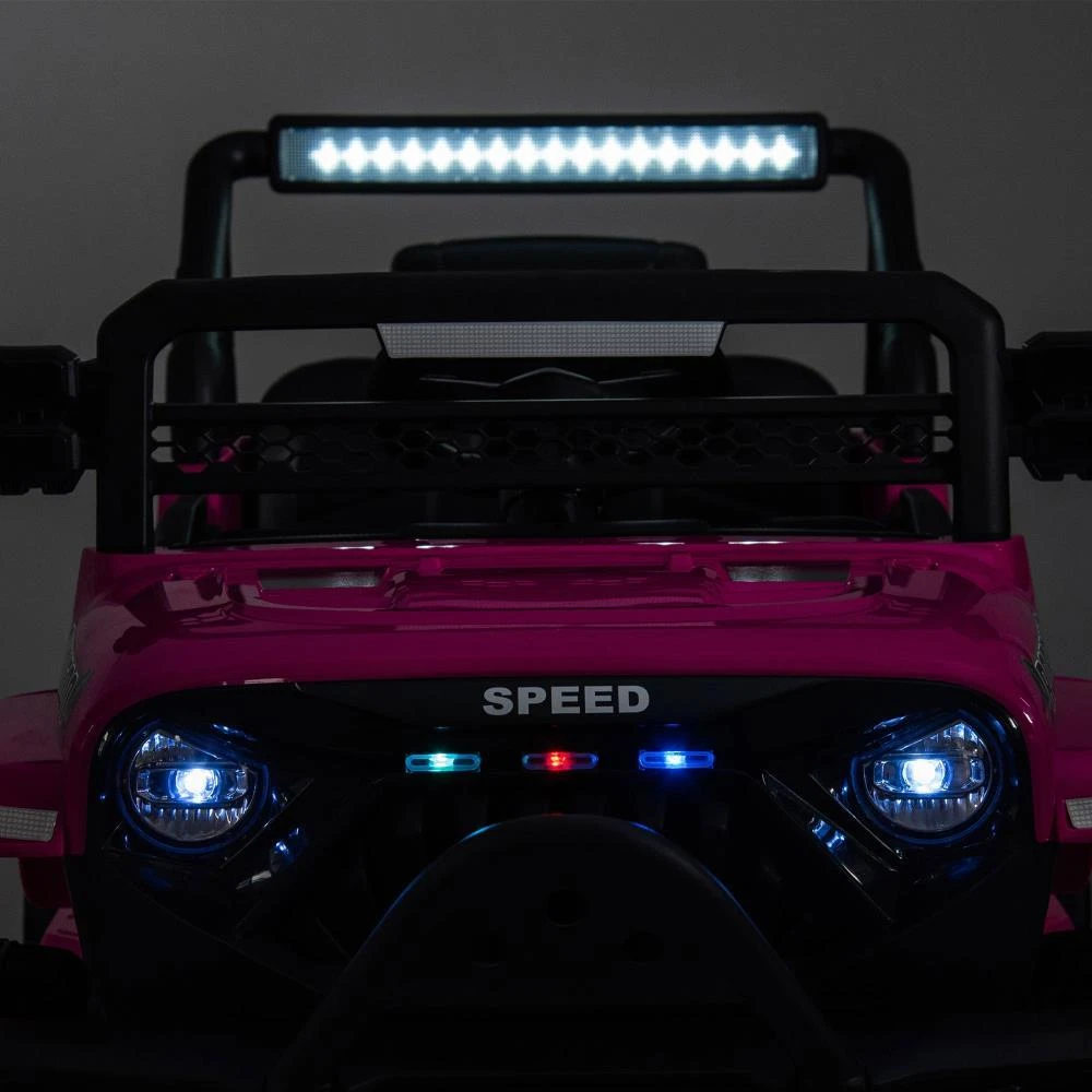 商品BreeBe|12V Kids Ride On Electric Truck Car W/Parents Control,2WD,Four-wheel suspension,Early education function,Adjustable volume,USB,MP3,Bluetooth,Microphone jack,Power display,LED lights For kids aged 1-4.,价格¥1521,第2张图片详细描述