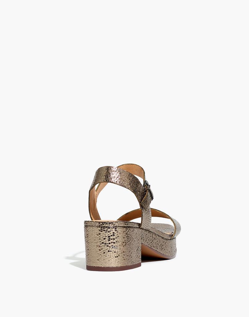 商品Madewell|The Lina Platform Sandal in Crinkled Leather,价格¥1090,第5张图片详细描述