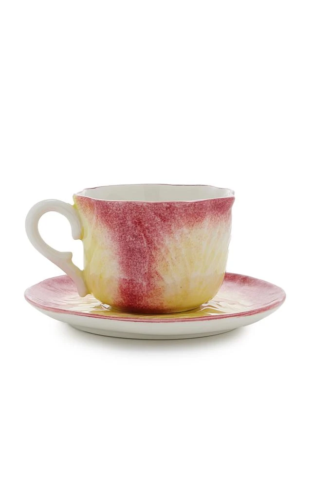 商品MoDA|Moda Domus - Handcrafted Ceramic Cabbage Tea Cup and Saucer - Green - Moda Operandi,价格¥322,第1张图片详细描述