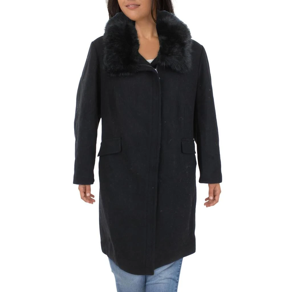 商品Vince Camuto|Vince Camuto Womens Plus Wool Long Wool Coat,价格¥349,第1张图片