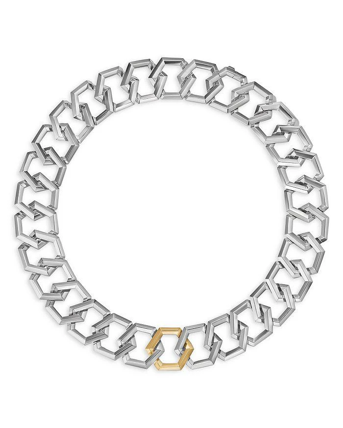 商品David Yurman|Sterling Silver & 18K Yellow Gold Carlyle Chain Link Necklace, 16",价格¥26042,第1张图片