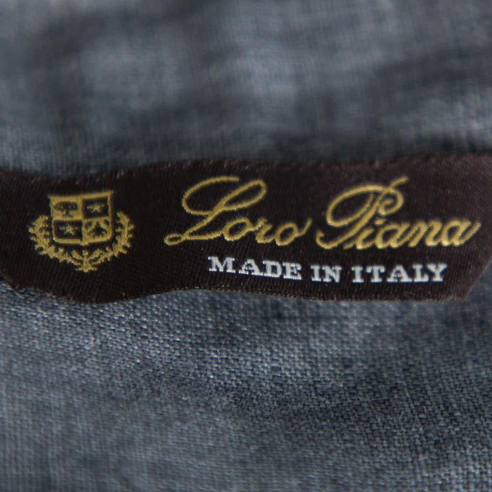 商品[二手商品] Loro Piana|Loro Piana Grey Linen Button Front Shirt S,价格¥1633,第5张图片详细描述