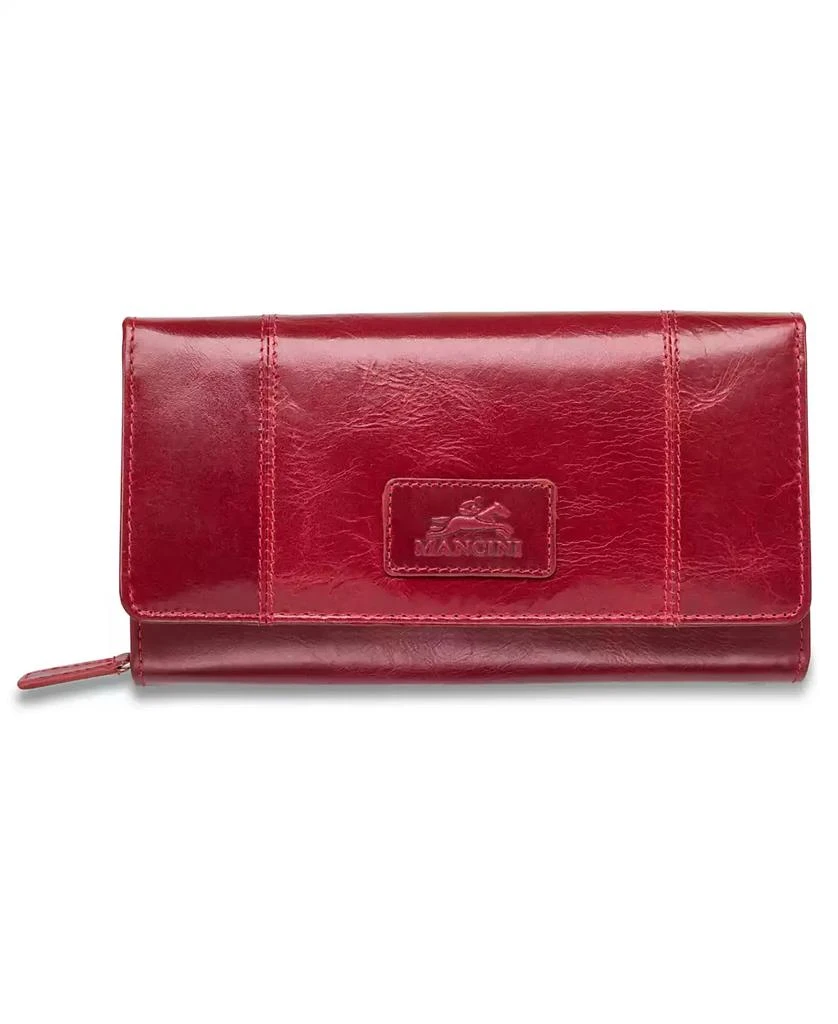 商品Mancini Leather Goods|Casablanca Collection RFID Secure Ladies Clutch Wallet,价格¥405,第1张图片