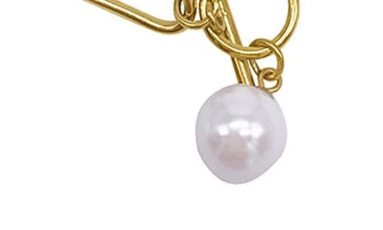 商品ADORNIA|8mm Imitation Pearl Charm Toggle Necklace,价格¥206,第3张图片详细描述