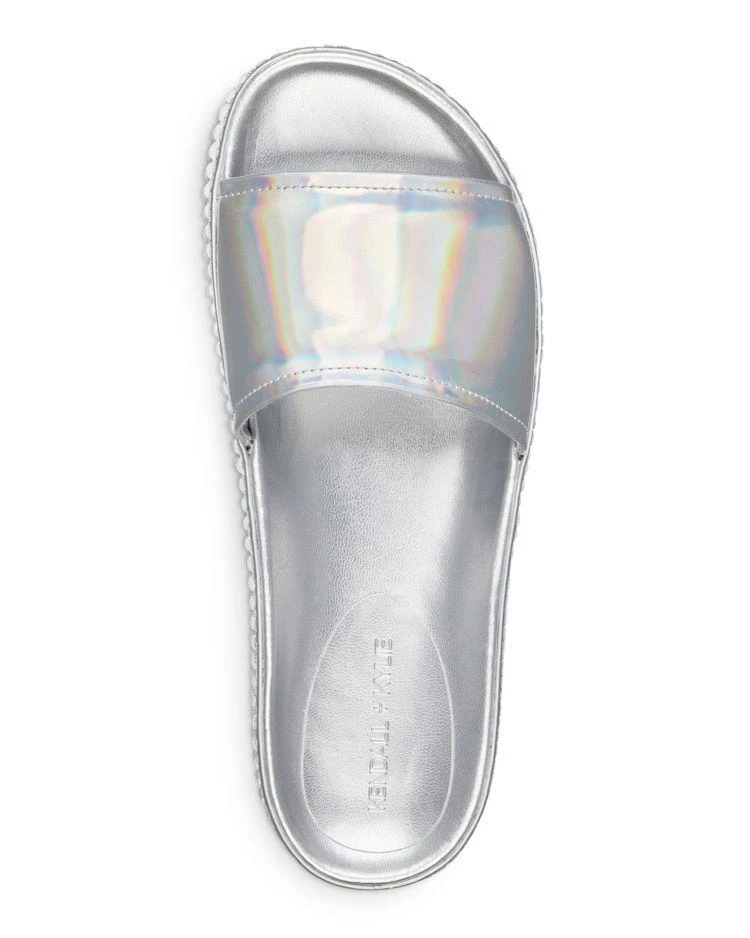 商品KENDALL and KYLIE|Women's Isla Metallic Platform Slide Sandals,价格¥363,第3张图片详细描述