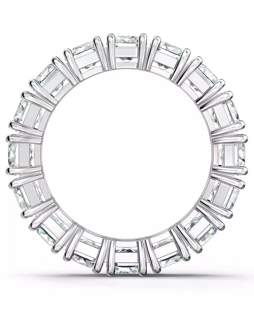 商品Swarovski|Silver-Tone Baguette-Crystal Wide Ring,价格¥1517,第3张图片详细描述