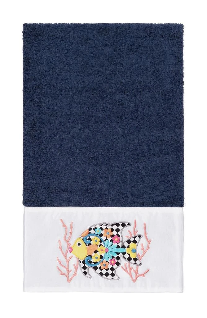 商品Linum Home Textiles|Feliz Embellished Bath Towel - Midnight Blue,价格¥302,第3张图片详细描述