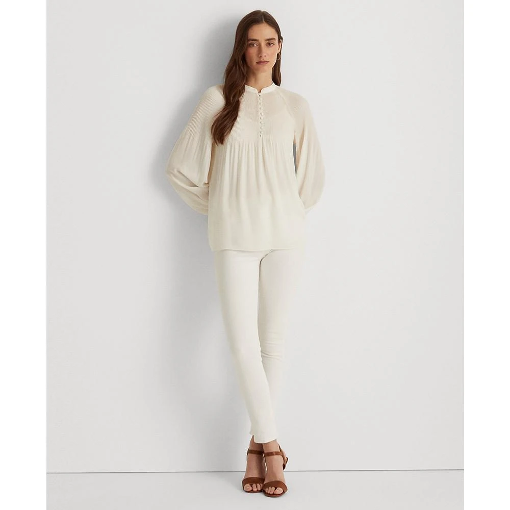 商品Ralph Lauren|Pleated Georgette Blouse,价格¥339,第4张图片详细描述