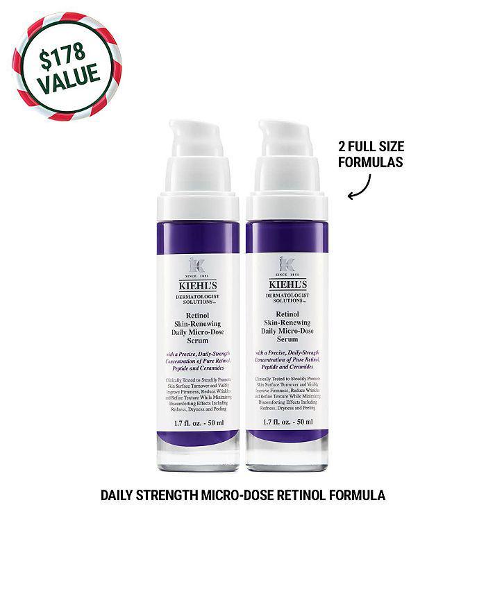 商品Kiehl's|Retinol Skin Renewing Daily Micro Dose Duo ($178 value),价格¥909,第4张图片详细描述