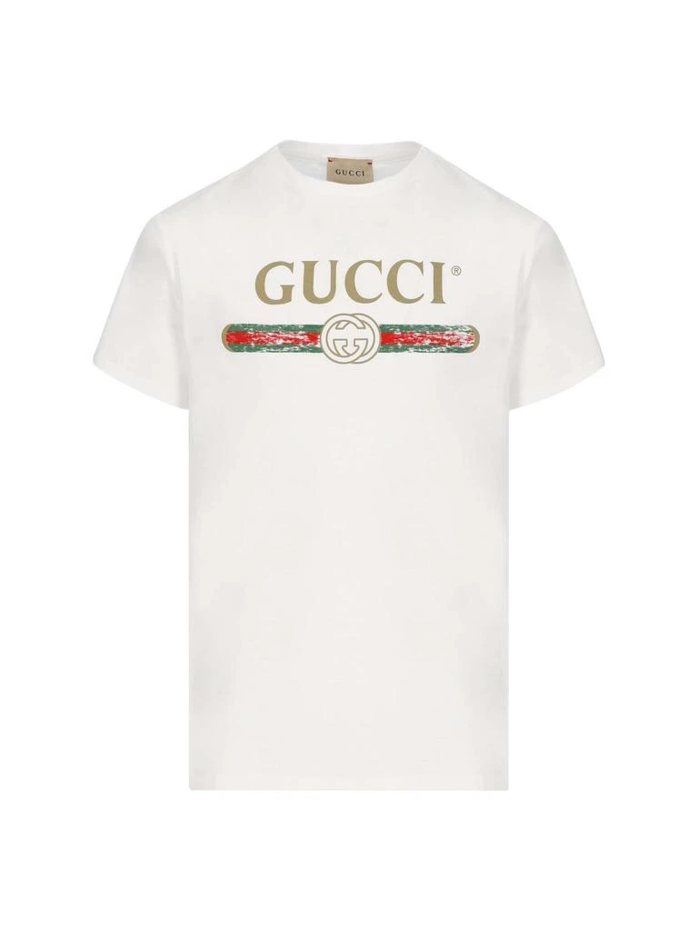 商品Gucci|Gucci Kids Vintage Logo Printed Crewneck T-Shirt,价格¥824,第1张图片