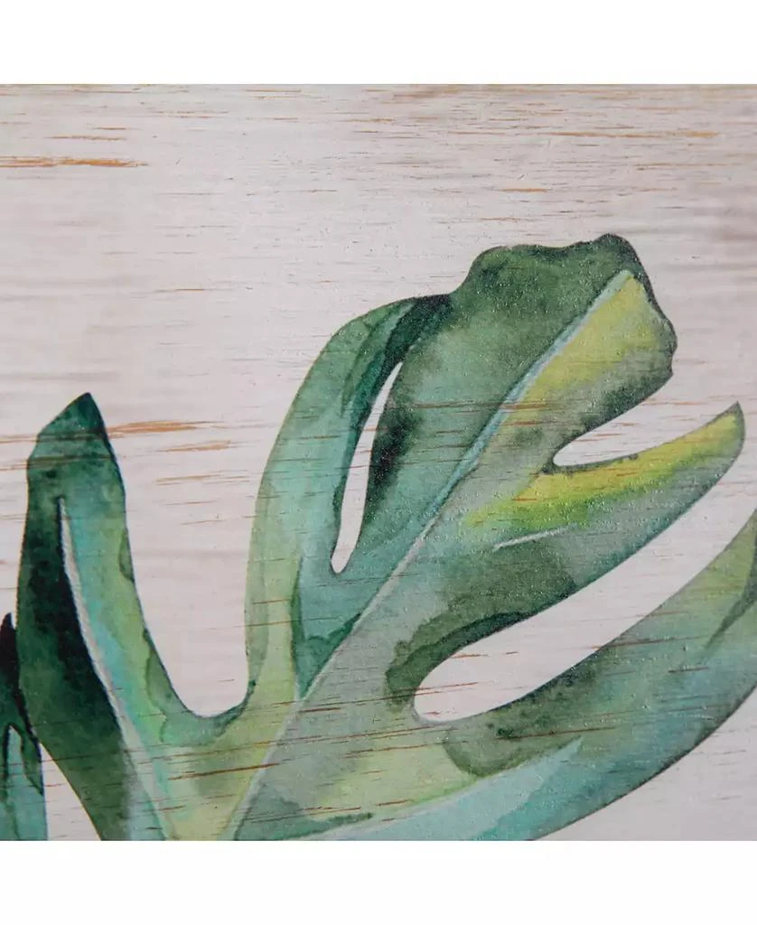 2 piece Wood and Metal Tropical Leaf Wall Plaque 商品