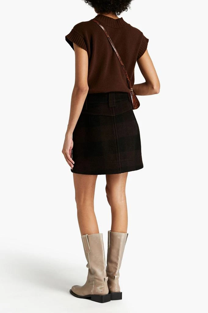 商品Ganni|Checked wool-blend mini skirt,价格¥732,第1张图片