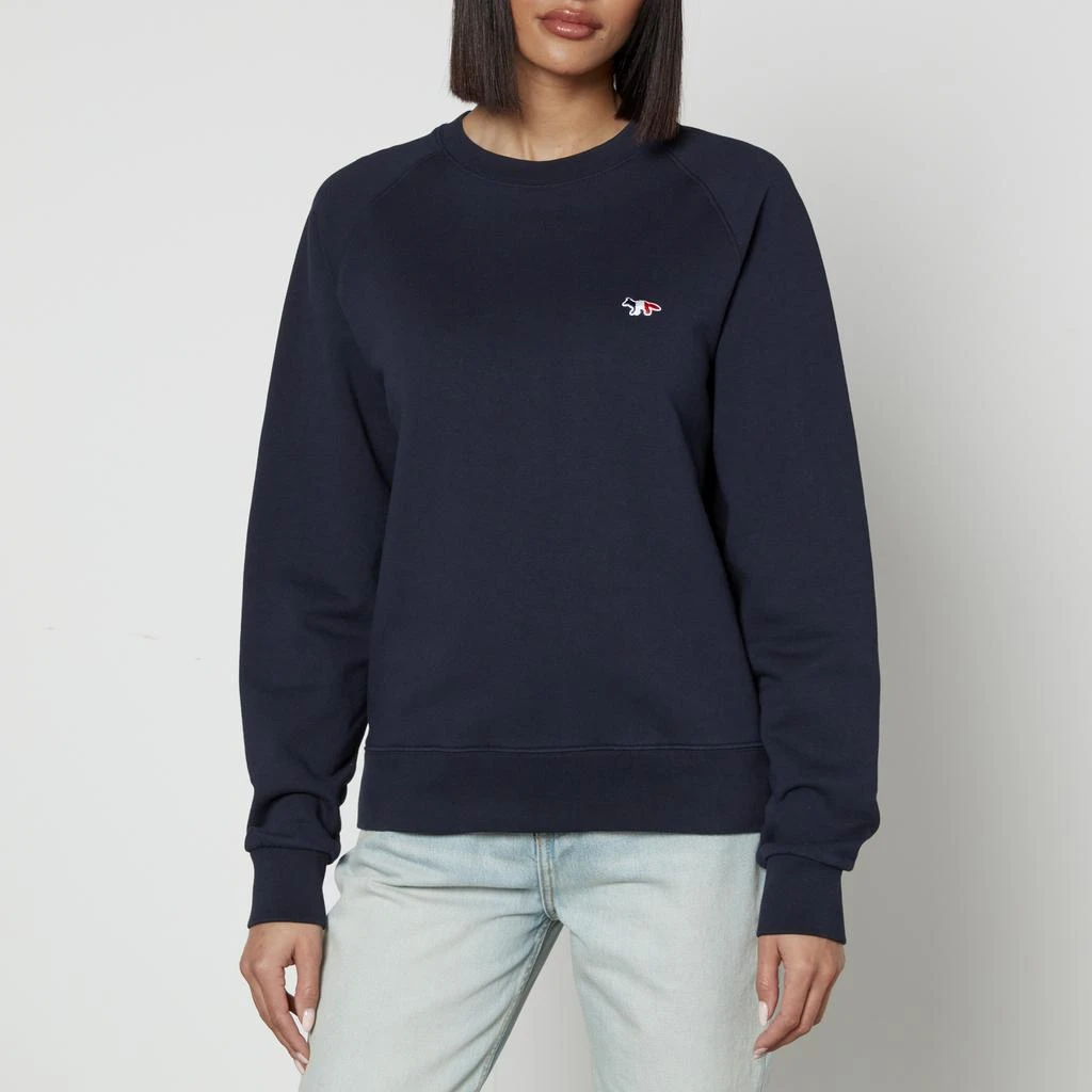 商品Maison Kitsune|Maison Kitsuné Women's Tricolor Fox Patch Sweatshirt - Navy,价格¥508,第1张图片