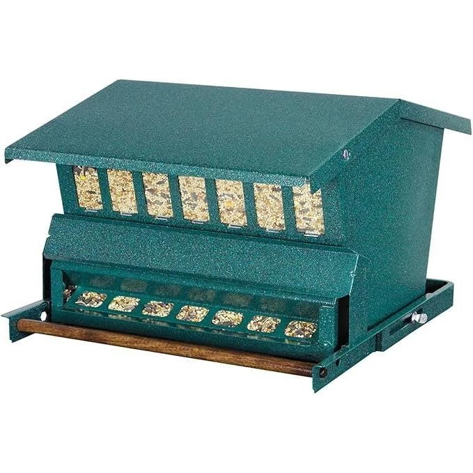 商品Hivvago|Rugged Green Metal Squirrel-Proof Bird Feeder with Easy-Refill Top,价格¥1700,第3张图片详细描述