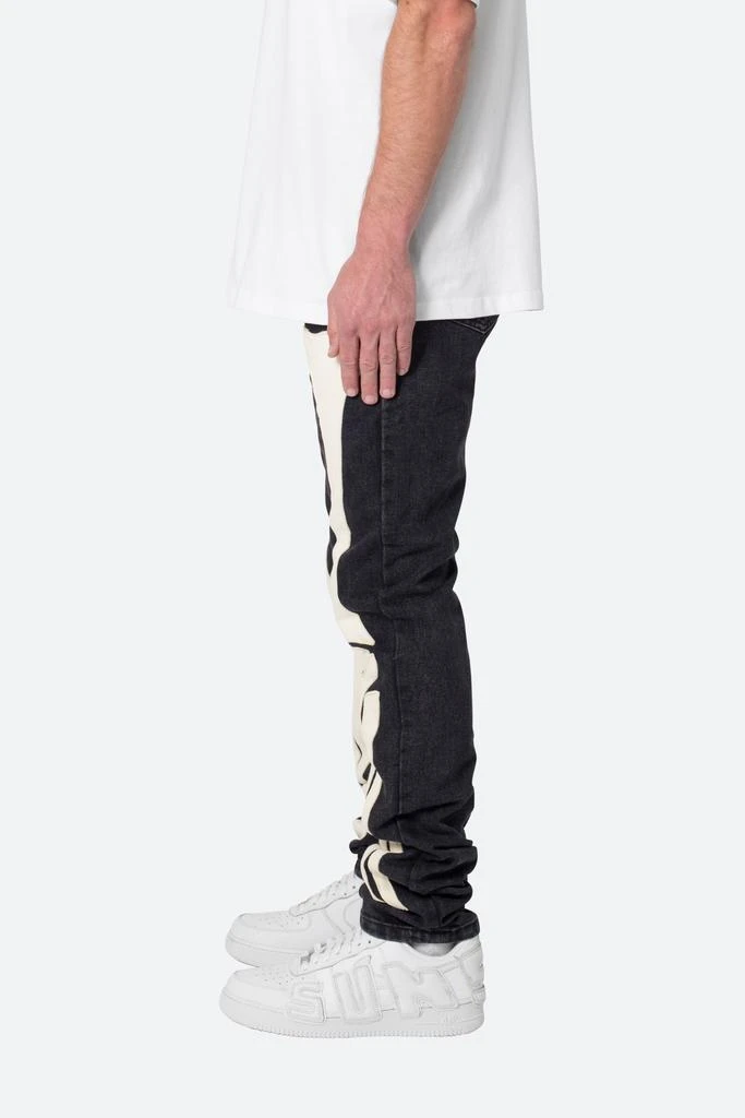 商品MNML|D184 Skeleton Straight Denim - Black/White,价格¥657,第3张图片详细描述