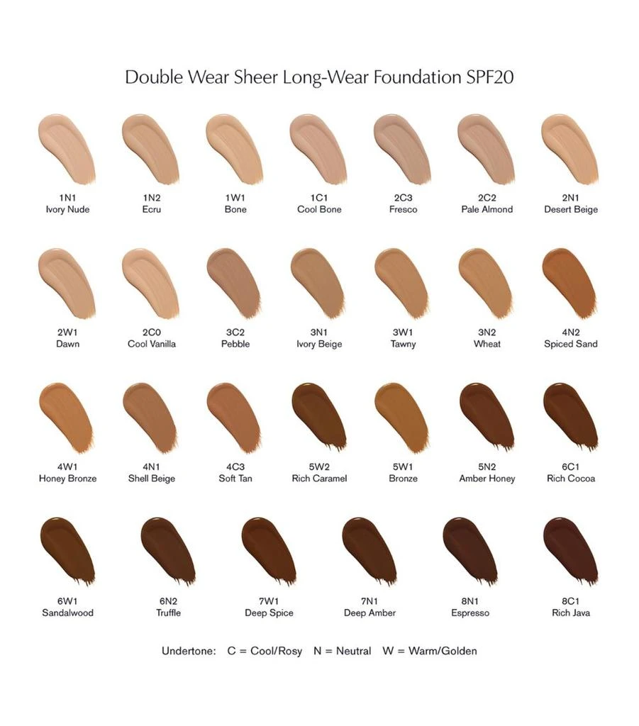 Double Wear Sheer Long-Wear Foundation SPF20 (30ml) 商品