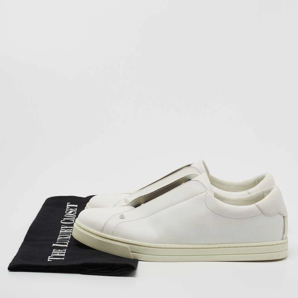 Fendi White Leather Knitted Logo Rockoclick Low Top Sneakers Size 38 商品