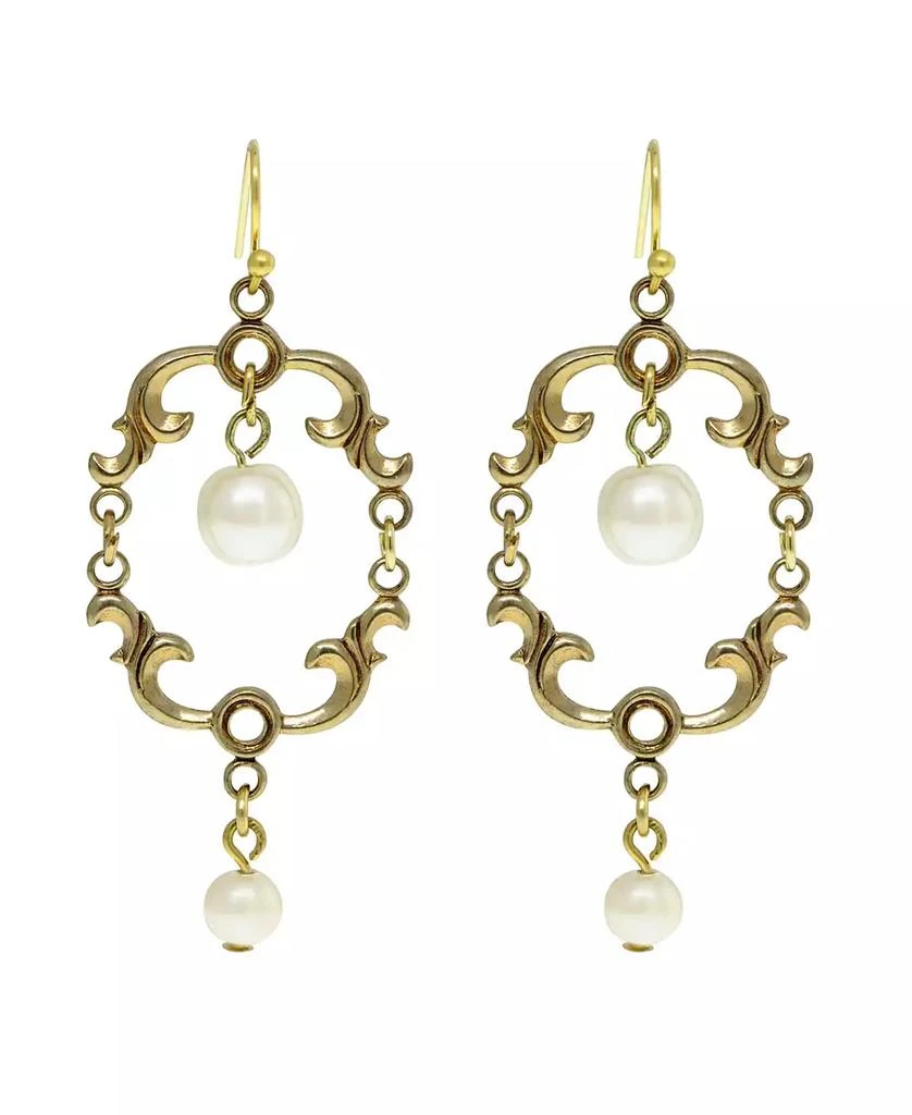 商品2028|14K Gold-tone Pear Drop Wire Earring,价格¥193,第1张图片