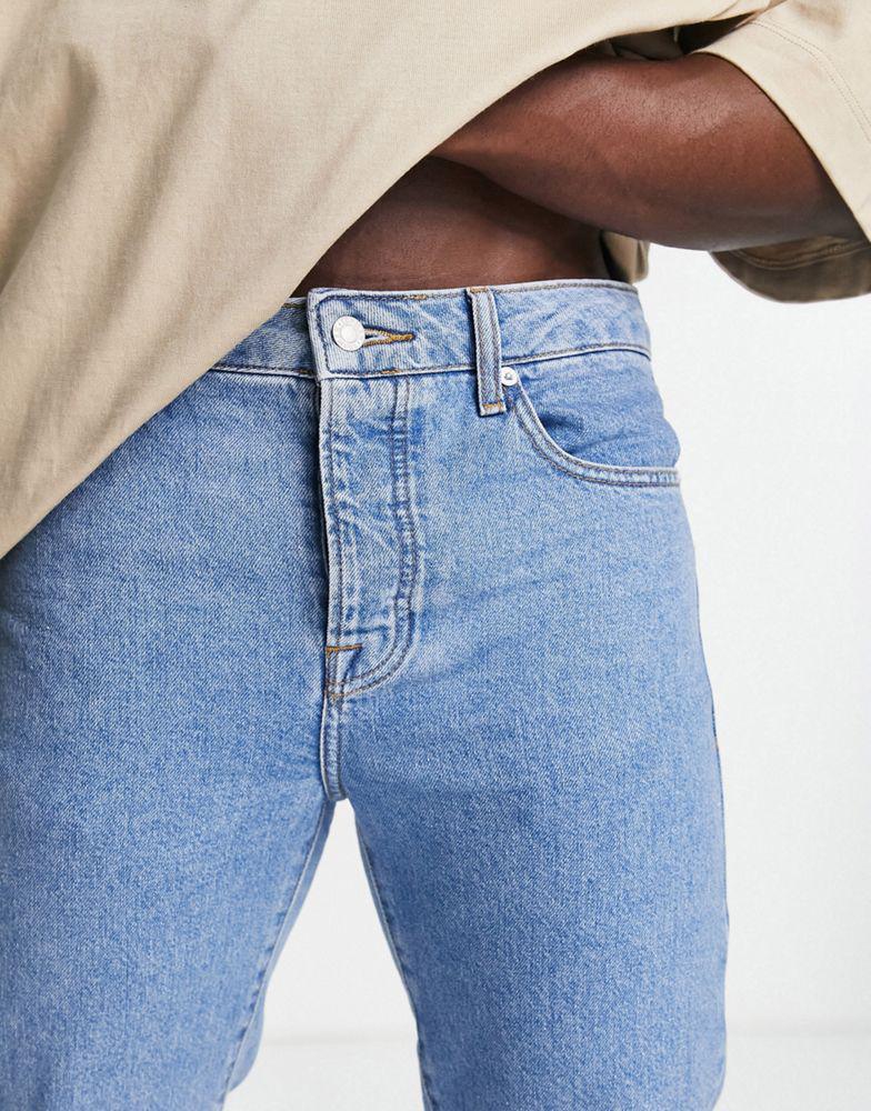 Topman straight jeans in mid wash商品第4张图片规格展示