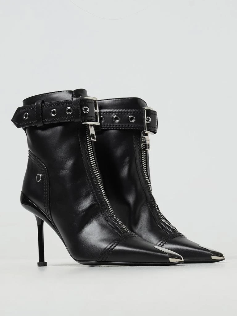 商品Alexander McQueen|Alexander McQueen Slash ankle boots in leather with buckle,价格¥10185,第2张图片详细描述