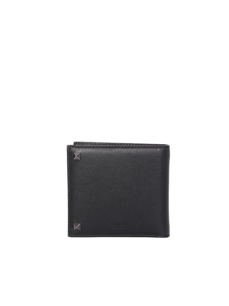 商品Valentino|VALENTINO GARAVANI VALENTINO GARAVANI ROCKSTUD LEATHER WALLET. PRACTICAL ACCESSORY FULL OF DETAILS,价格¥1949,第2张图片详细描述