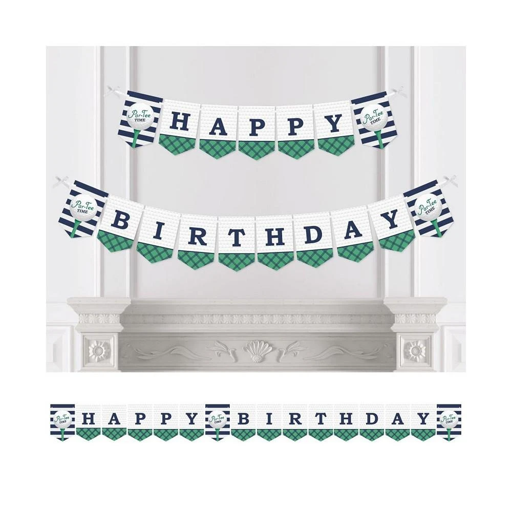 商品Big Dot of Happiness|Par-Tee Time - Golf - Bunting Banner - Golf Party Decorations - Happy Birthday,价格¥157,第1张图片