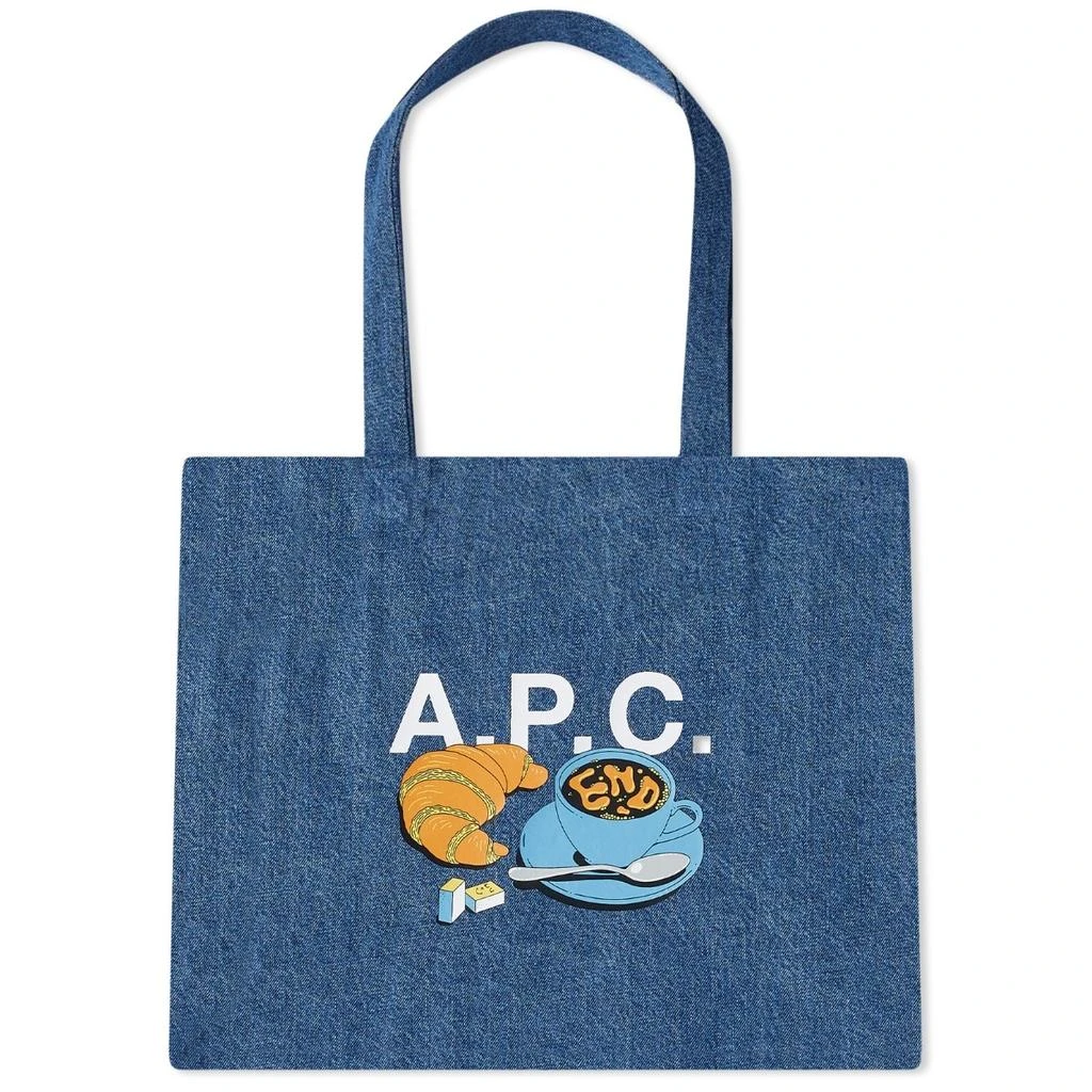 商品A.P.C.|END. x A.P.C. 'Coffee Club' Lou Denim Tote Bag,价格¥984,第1张图片