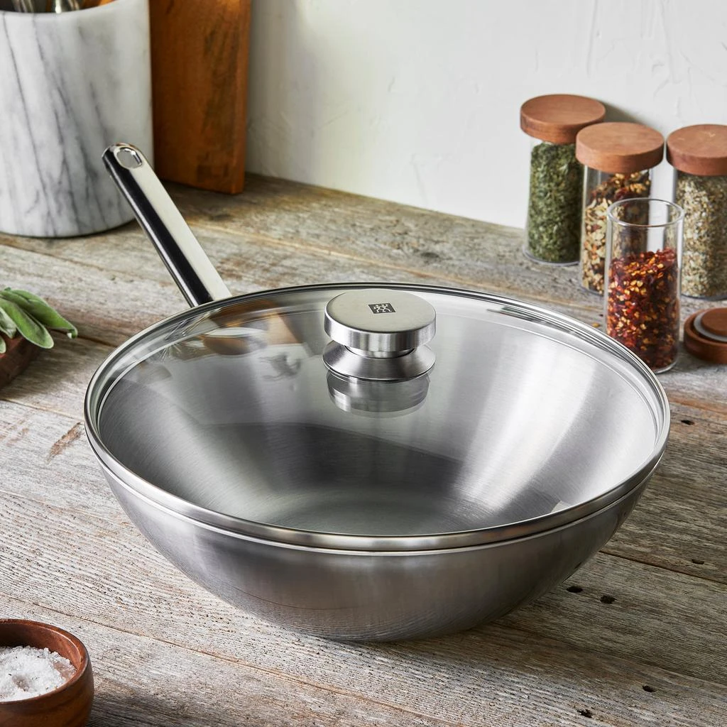 商品ZWILLING|ZWILLING Plus 12-inch Stainless Steel Nonstick Wok with Lid,价格¥1429,第2张图片详细描述
