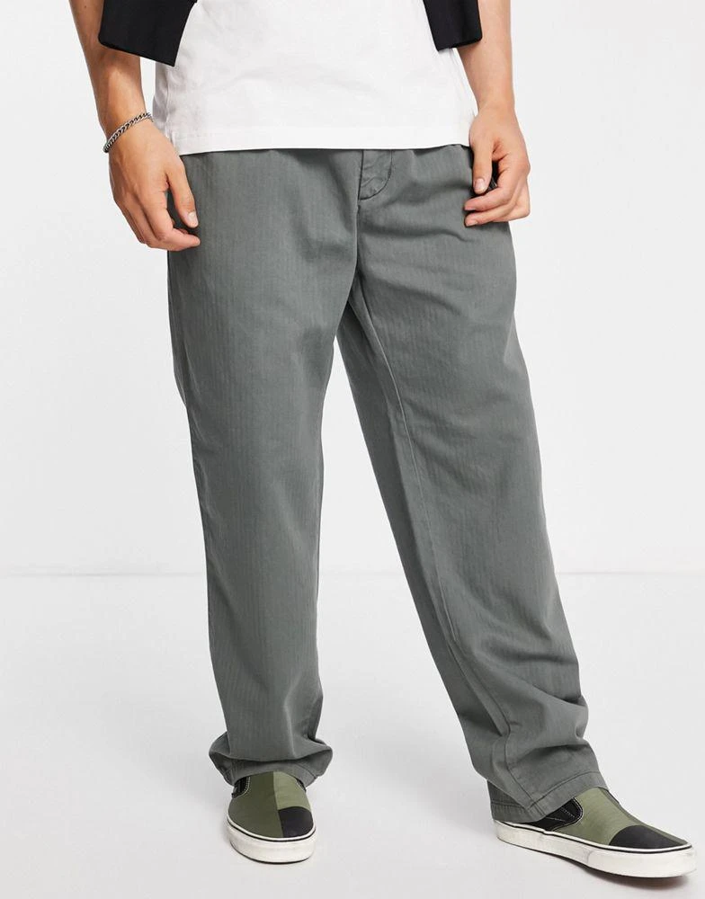 商品Carhartt|Carhartt WIP salford relaxed straight fit trousers in green,价格¥608,第1张图片