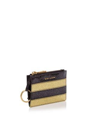 商品Marc Jacobs|Glitter Stripe Top Zip Leather Wallet,价格¥303,第2张图片详细描述