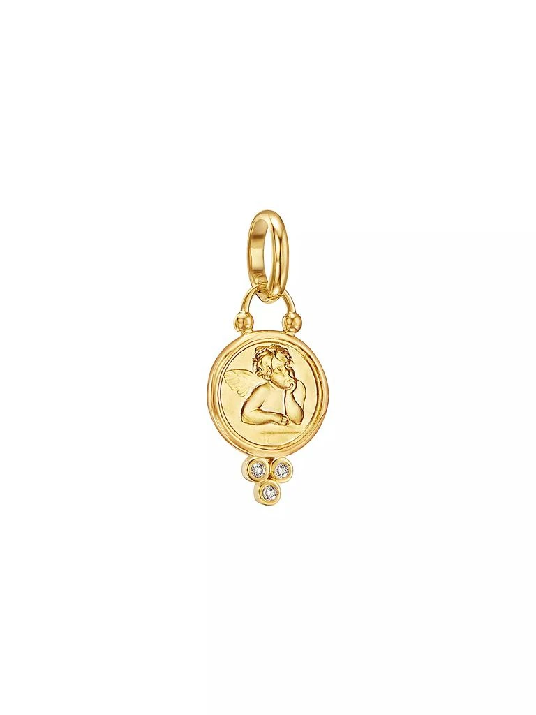 商品Temple St. Clair|Angel Diamond & 18K Yellow Gold Small Pendant,价格¥10100,第1张图片