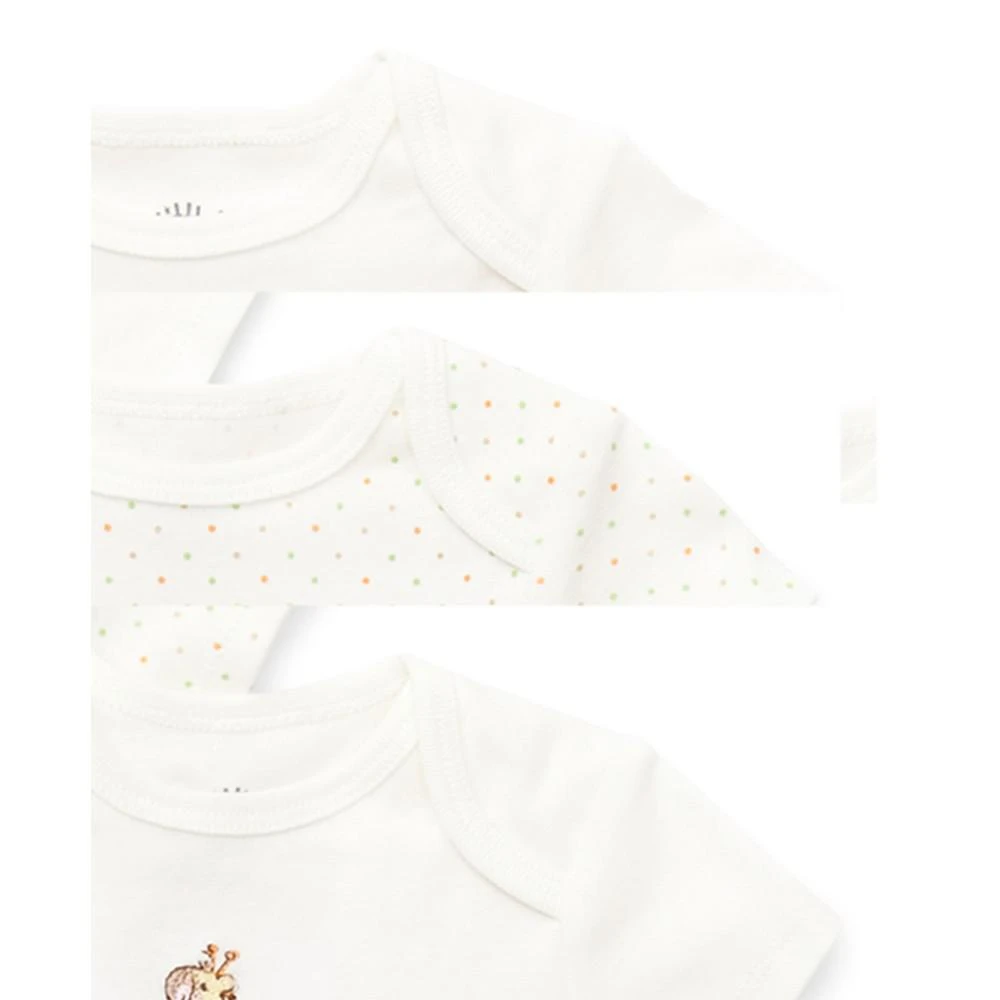 商品Little Me|Baby Boys or Baby Girls Giraffe Bodysuits, Pack of 3,价格¥96,第2张图片详细描述