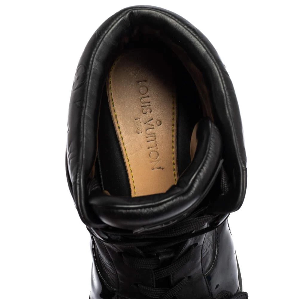 Louis Vuitton Black Monogram Leather And Patent Leather Tower High Top Sneakers Size 44.5 商品